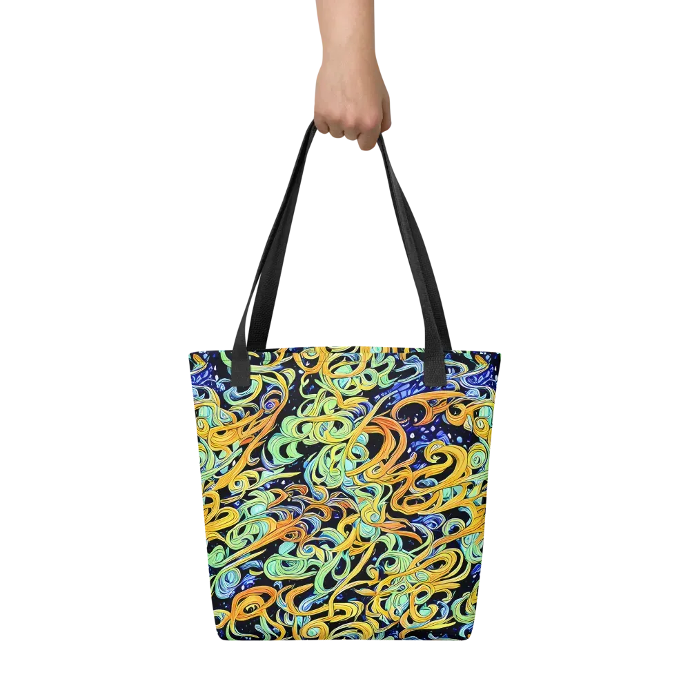 Midnight Ribbons on Tote Bag — Front