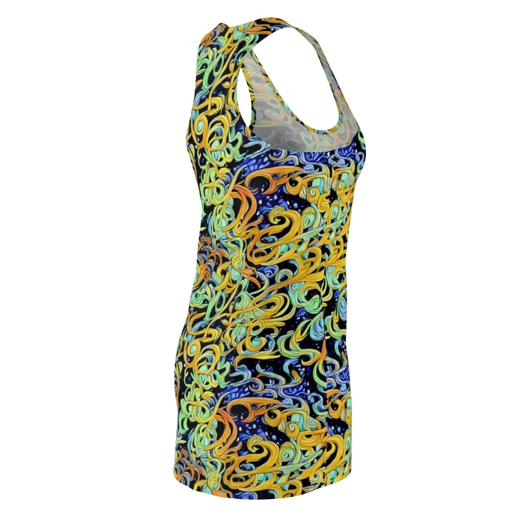Midnight Ribbons on Racerback Dress — Back Side