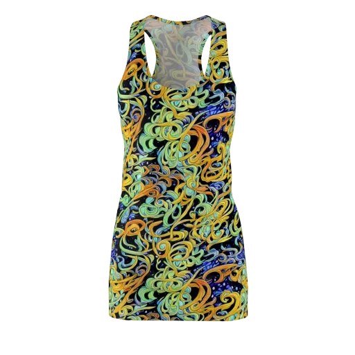 Midnight Ribbons on a Racerback Dress