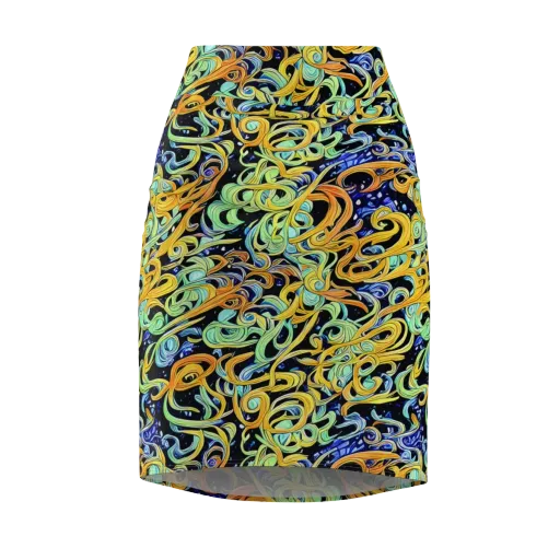 Midnight Ribbons on a Pencil Skirt