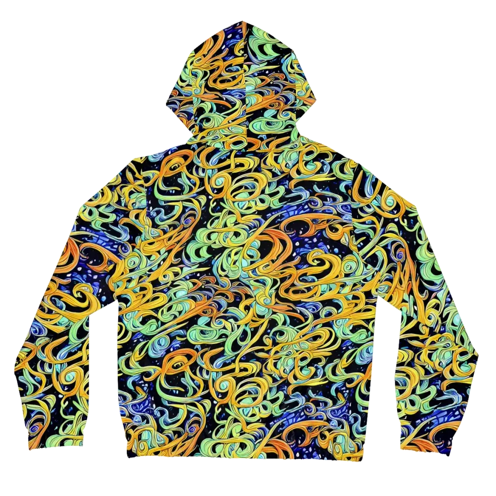 Midnight Ribbons on Women's Full-Zip Hoodie — Back