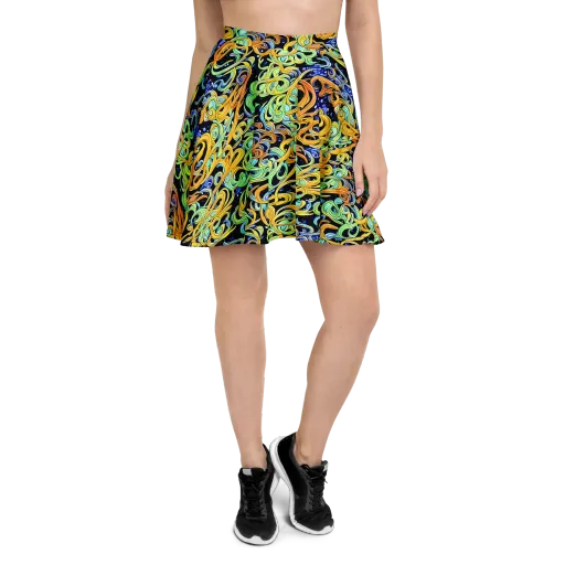 Midnight Ribbons on a Skater Skirt