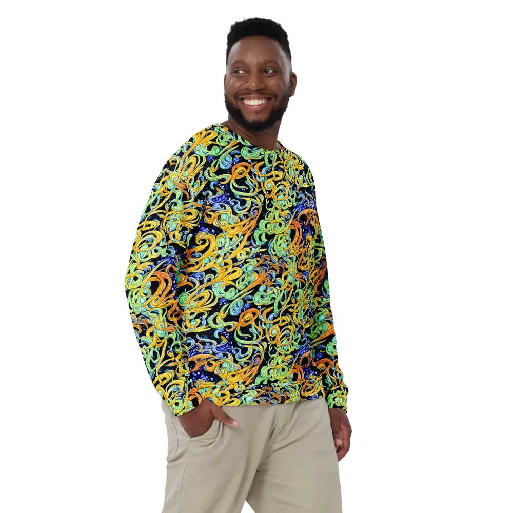 Midnight Ribbons on Sweatshirt — Front