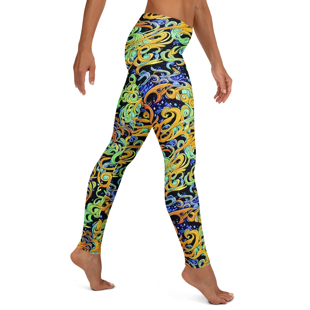 Midnight Ribbons on Leggings — Right