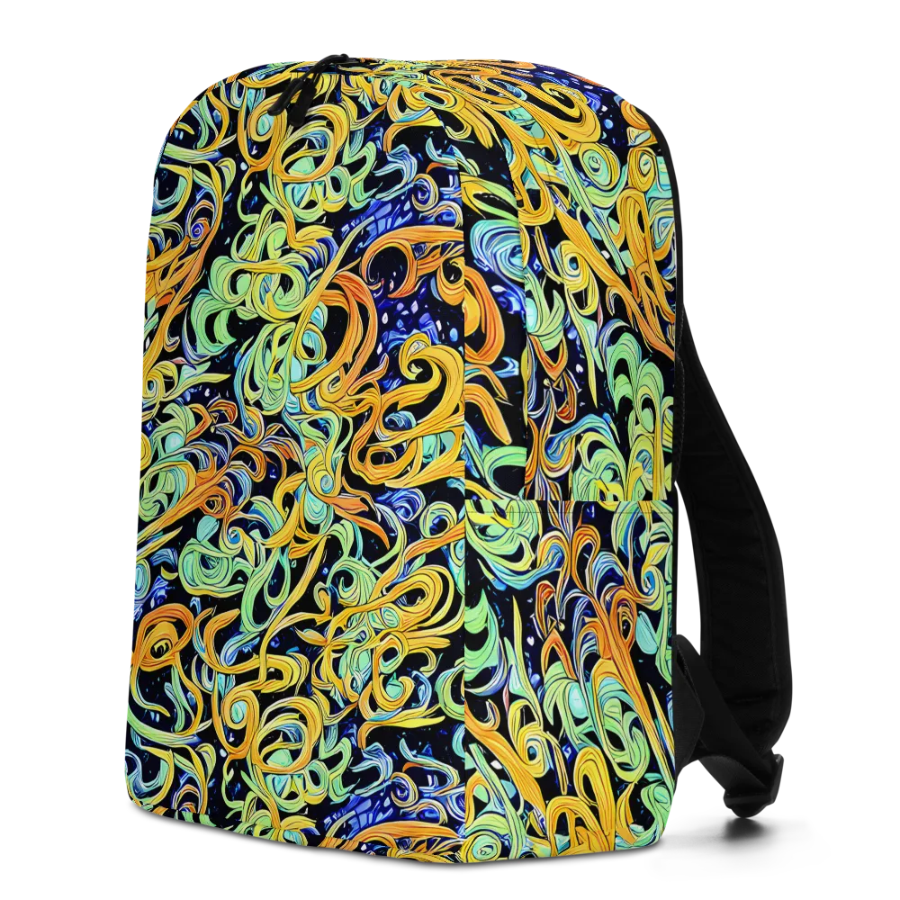 Midnight Ribbons on Minimalist Backpack — Left