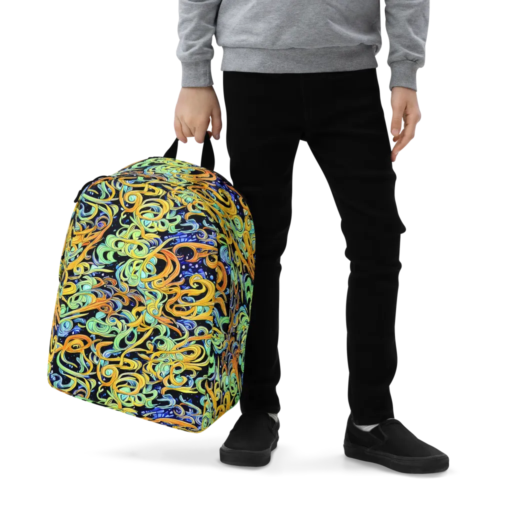 Midnight Ribbons on Minimalist Backpack — Zoomed-in