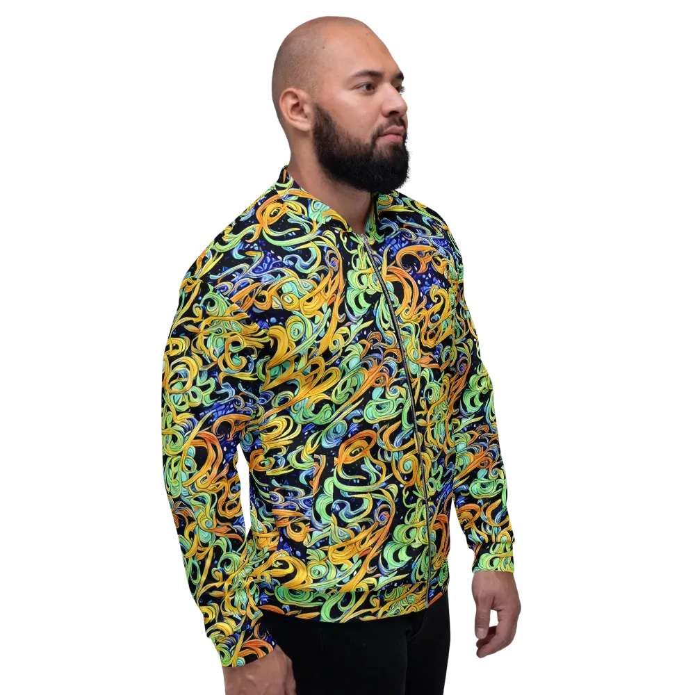 Midnight Ribbons on Bomber Jacket — Right