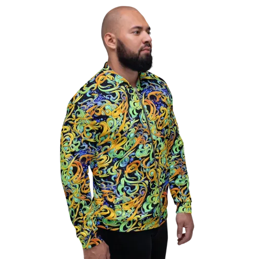 Midnight Ribbons on a Bomber Jacket