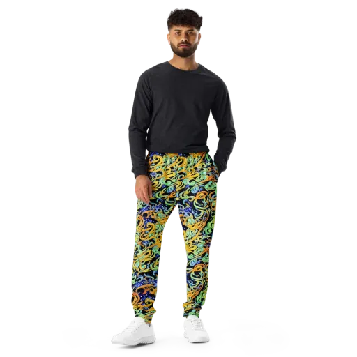 Midnight Ribbons on a Men's Joggers