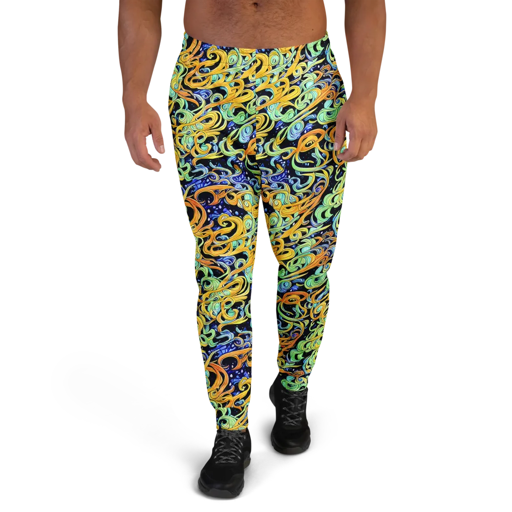 Midnight Ribbons on Men's Joggers — Front