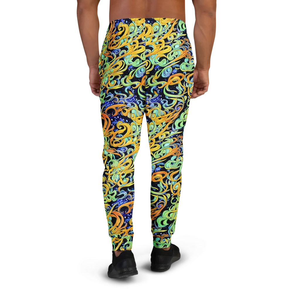 Midnight Ribbons on Men's Joggers — Back