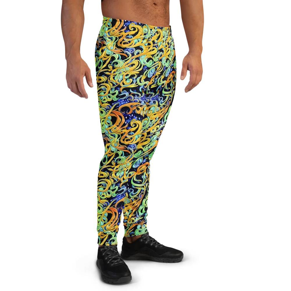 Midnight Ribbons on Men's Joggers — Right