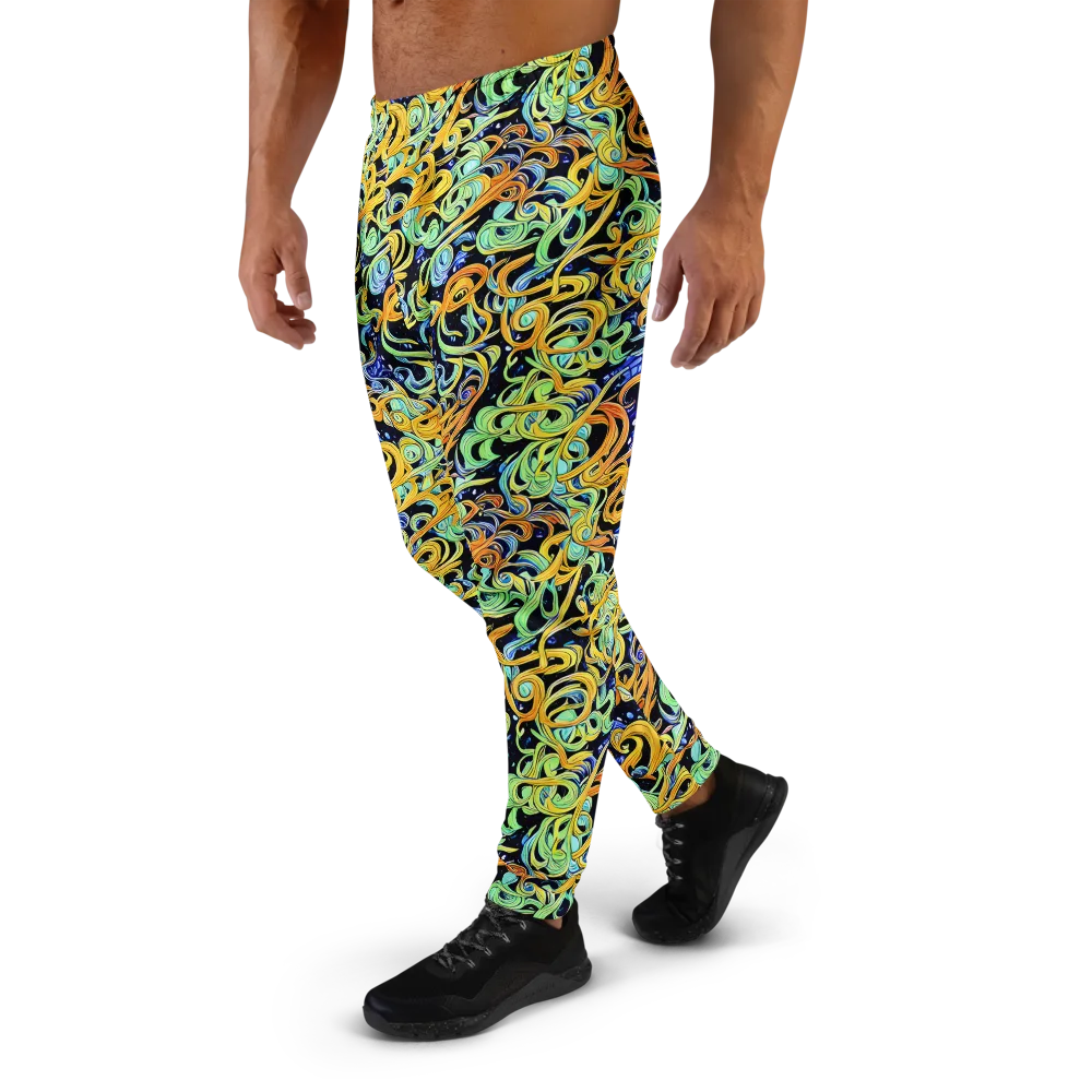 Midnight Ribbons on Men's Joggers — Left