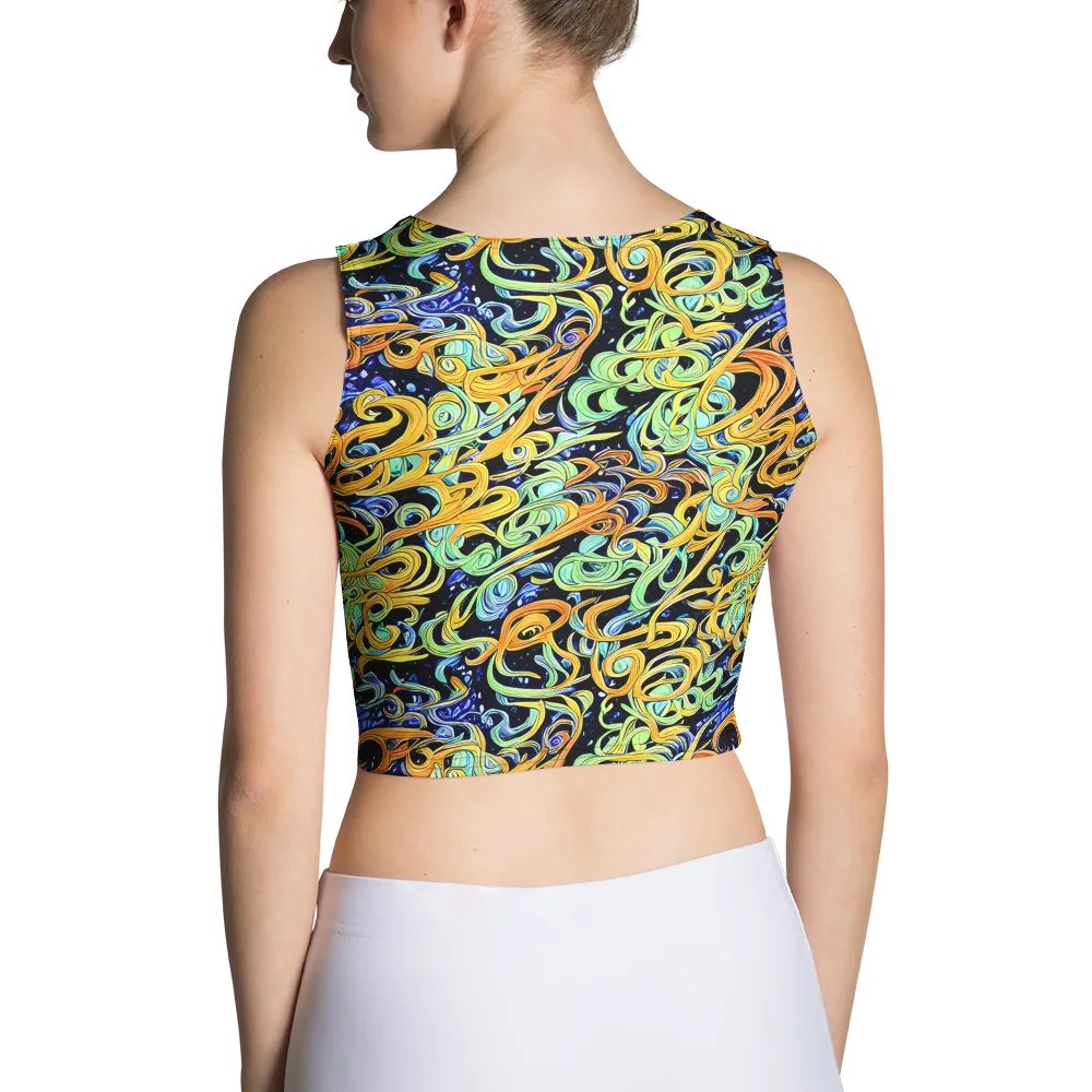 Midnight Ribbons on Crop Top — Back