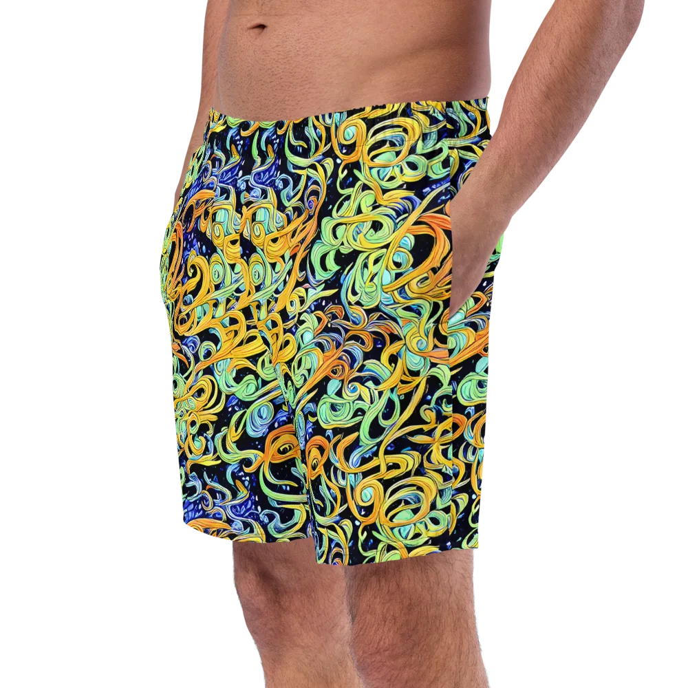 Midnight Ribbons on Swim Trunks — Left Front