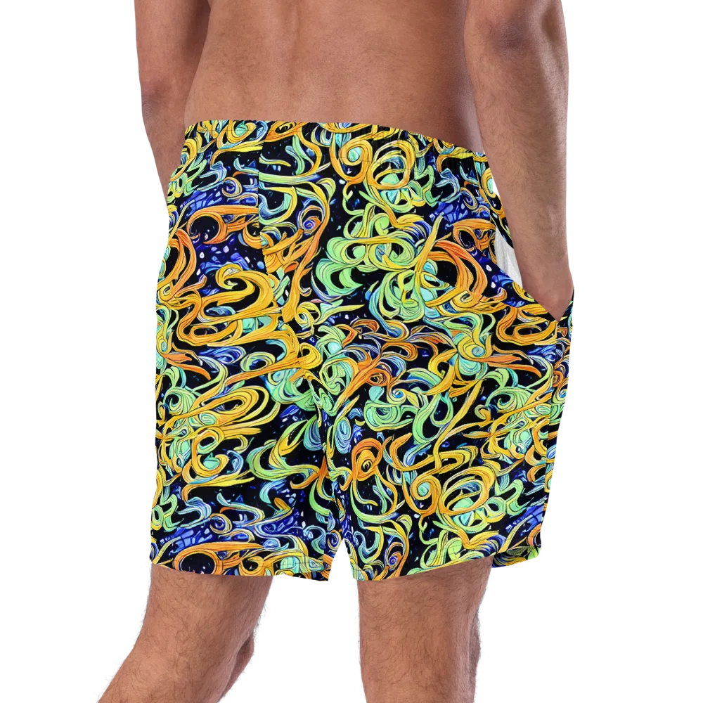 Midnight Ribbons on Swim Trunks — Right Back