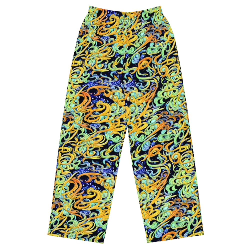 Midnight Ribbons on Wide-Leg Pants — Front