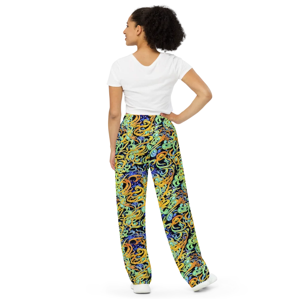 Midnight Ribbons on Wide-Leg Pants — Back