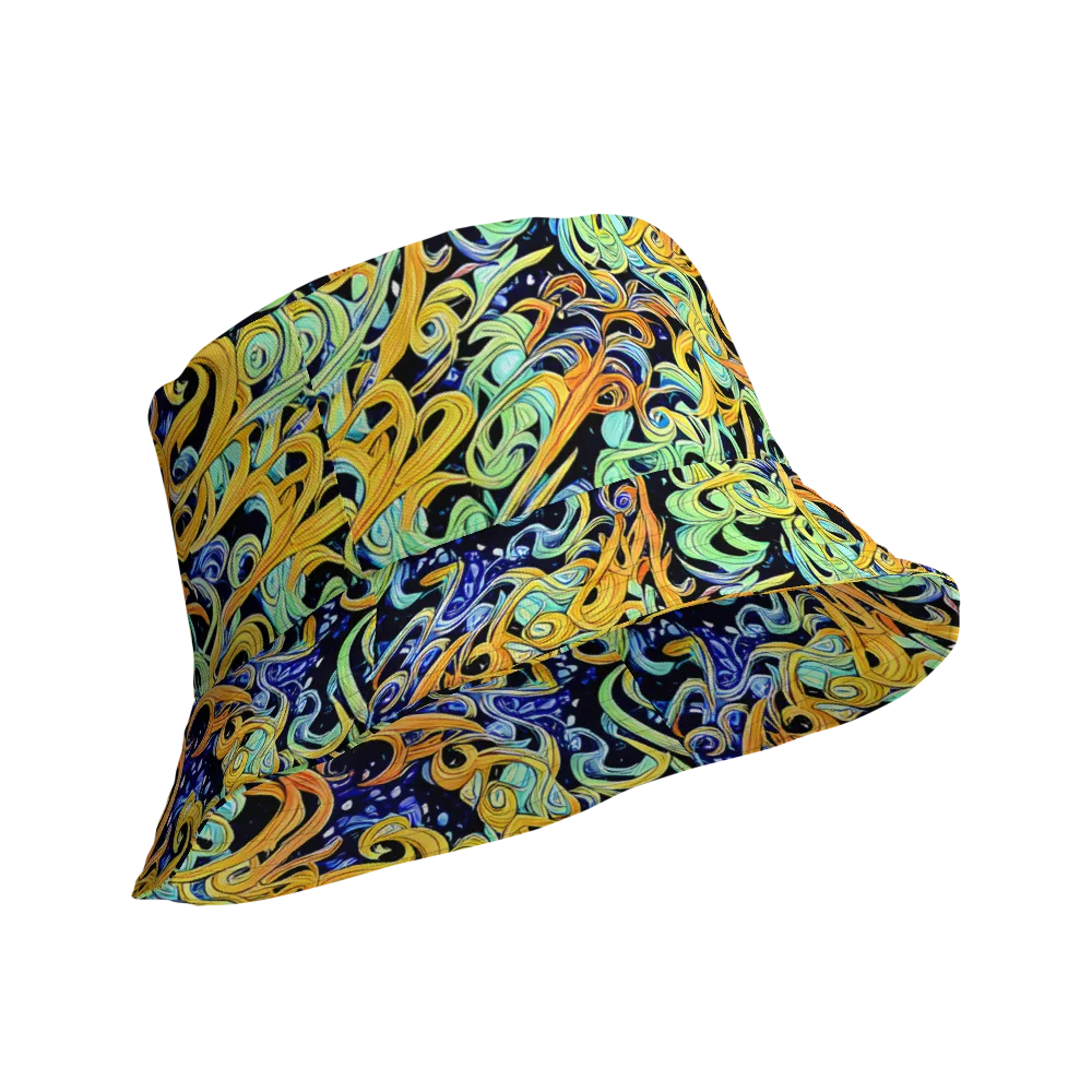 Midnight Ribbons on Reversible Bucket Hat — Product details Outside