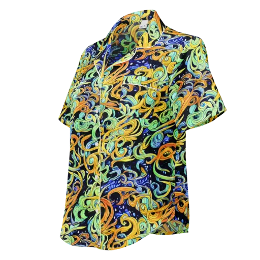 Midnight Ribbons on a Women's Short Sleeve Pajama Top