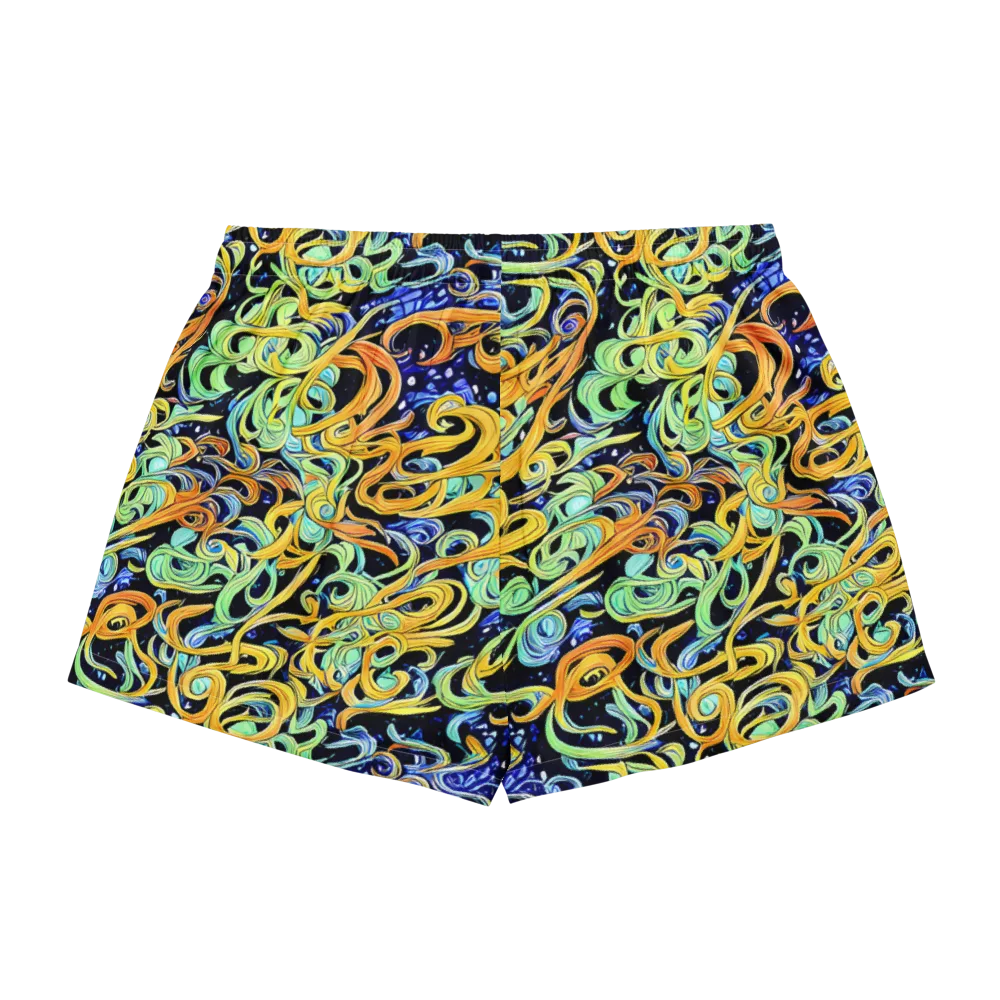 Midnight Ribbons on Women's Pajama Shorts — Back