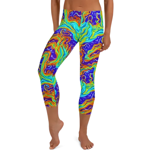 Liquid Carnival on a Capri Leggings