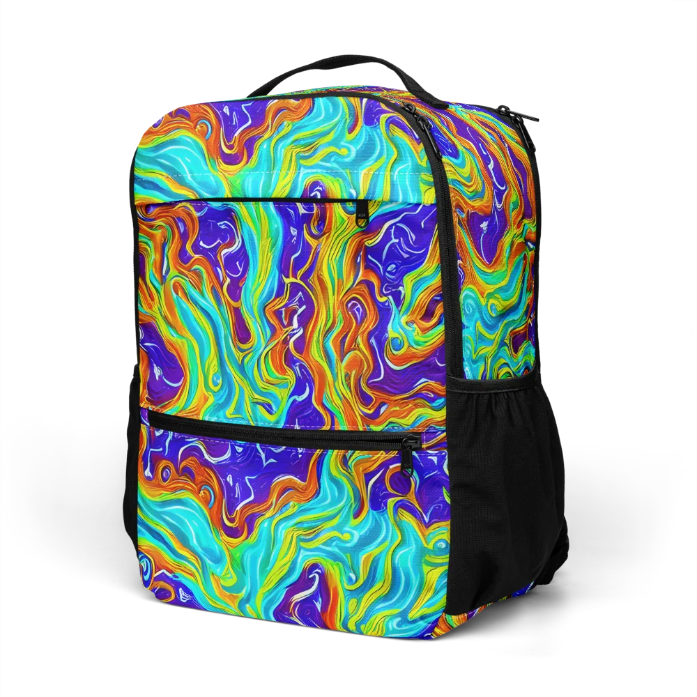 Liquid Carnival on Utility Backpack — Left Front