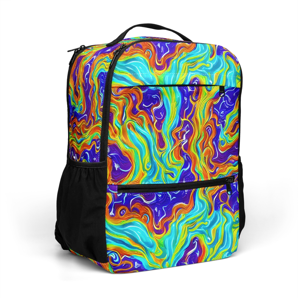 Liquid Carnival on Utility Backpack — Right Front