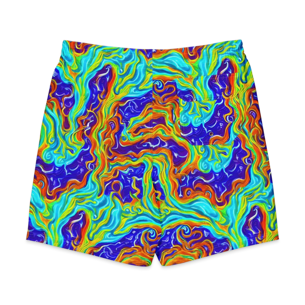 Liquid Carnival on Men's Board Shorts — Back