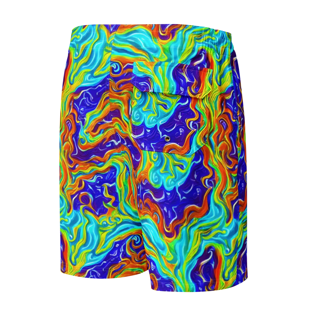 Liquid Carnival on Men's Board Shorts — Back