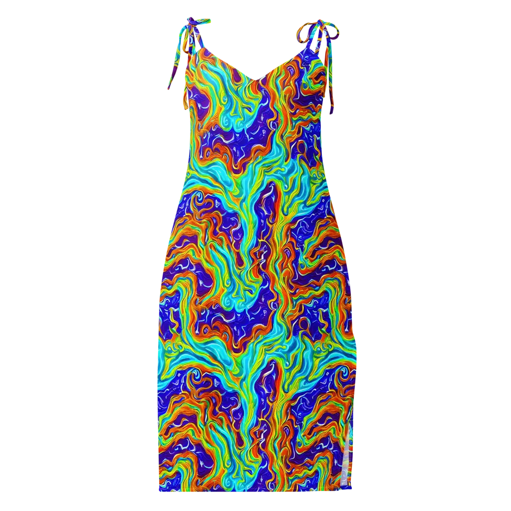 Liquid Carnival on Slip Dress — Front