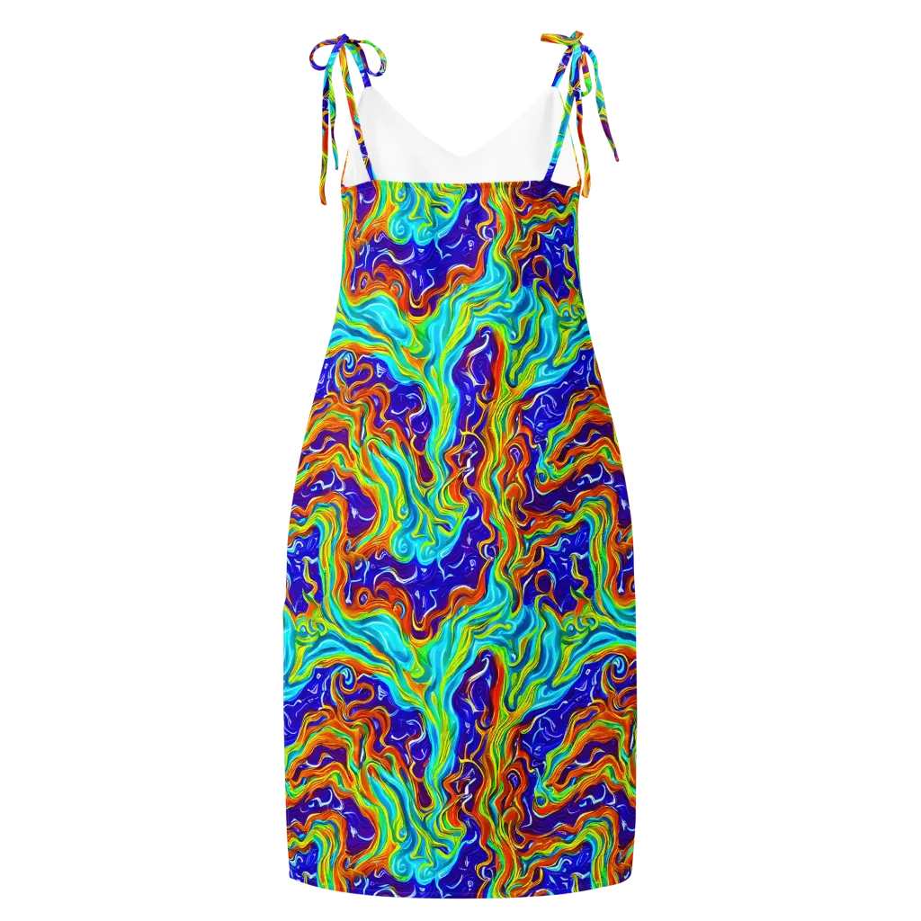 Liquid Carnival on Slip Dress — Back