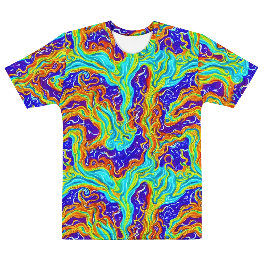 Liquid Carnival on Men's Cotton Crew Neck T-Shirt — Front