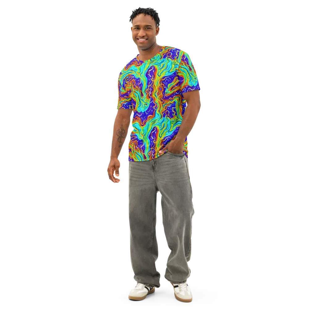 Liquid Carnival on Men's Cotton Crew Neck T-Shirt — Front