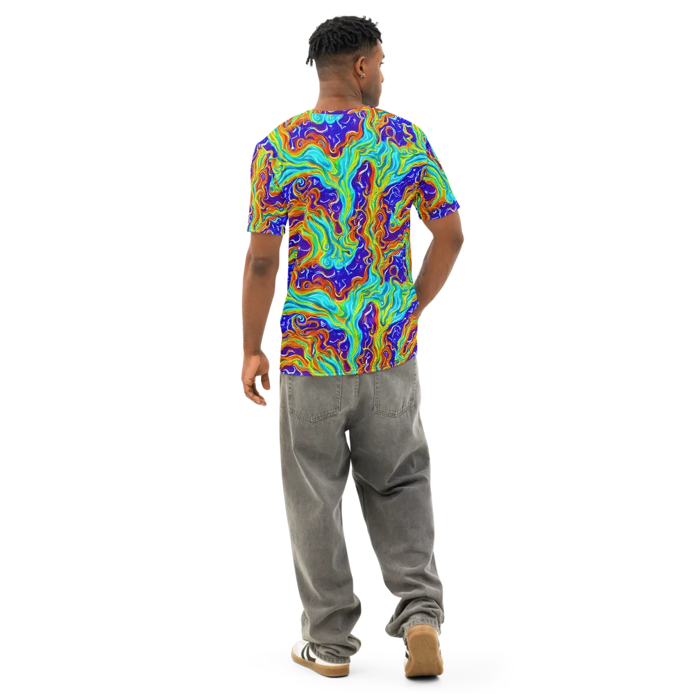 Liquid Carnival on Men's Cotton Crew Neck T-Shirt — Back