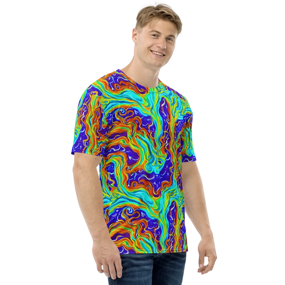 Liquid Carnival on Men's Crew Neck T-Shirt — Right