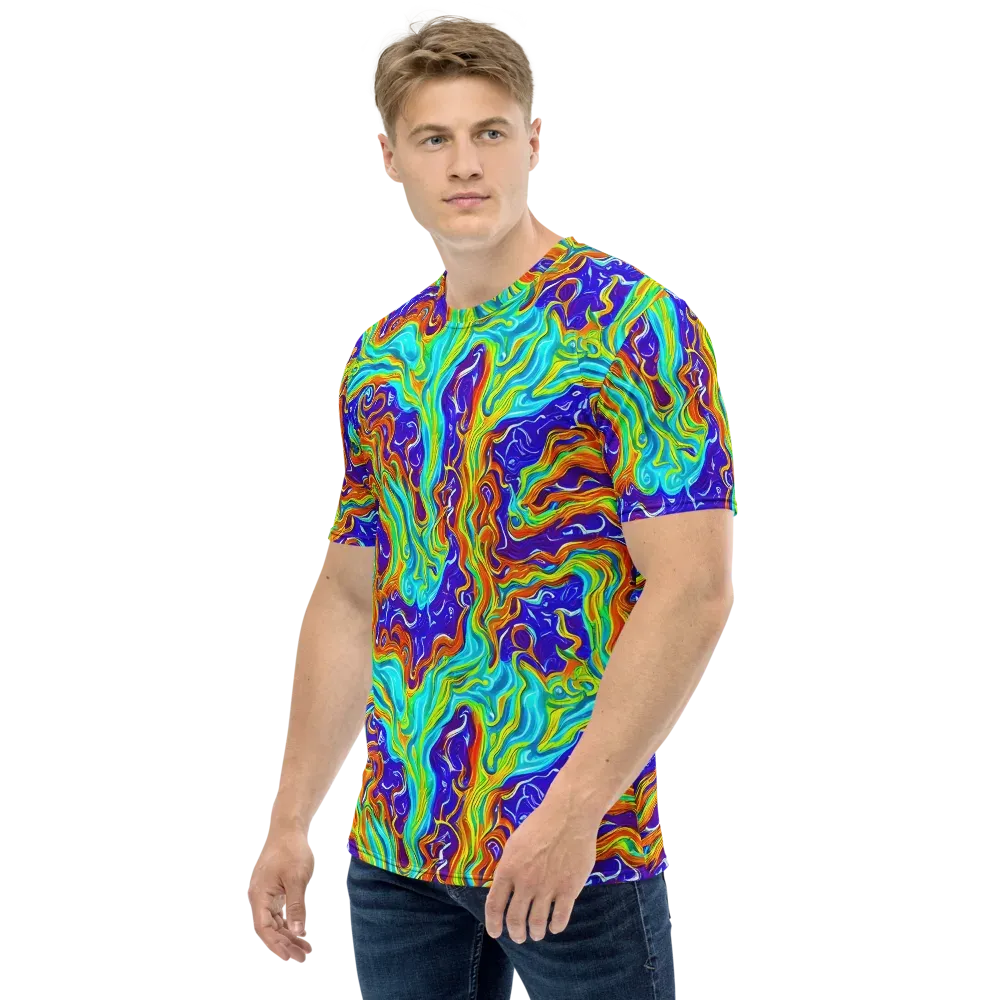 Liquid Carnival on Men's Crew Neck T-Shirt — Left