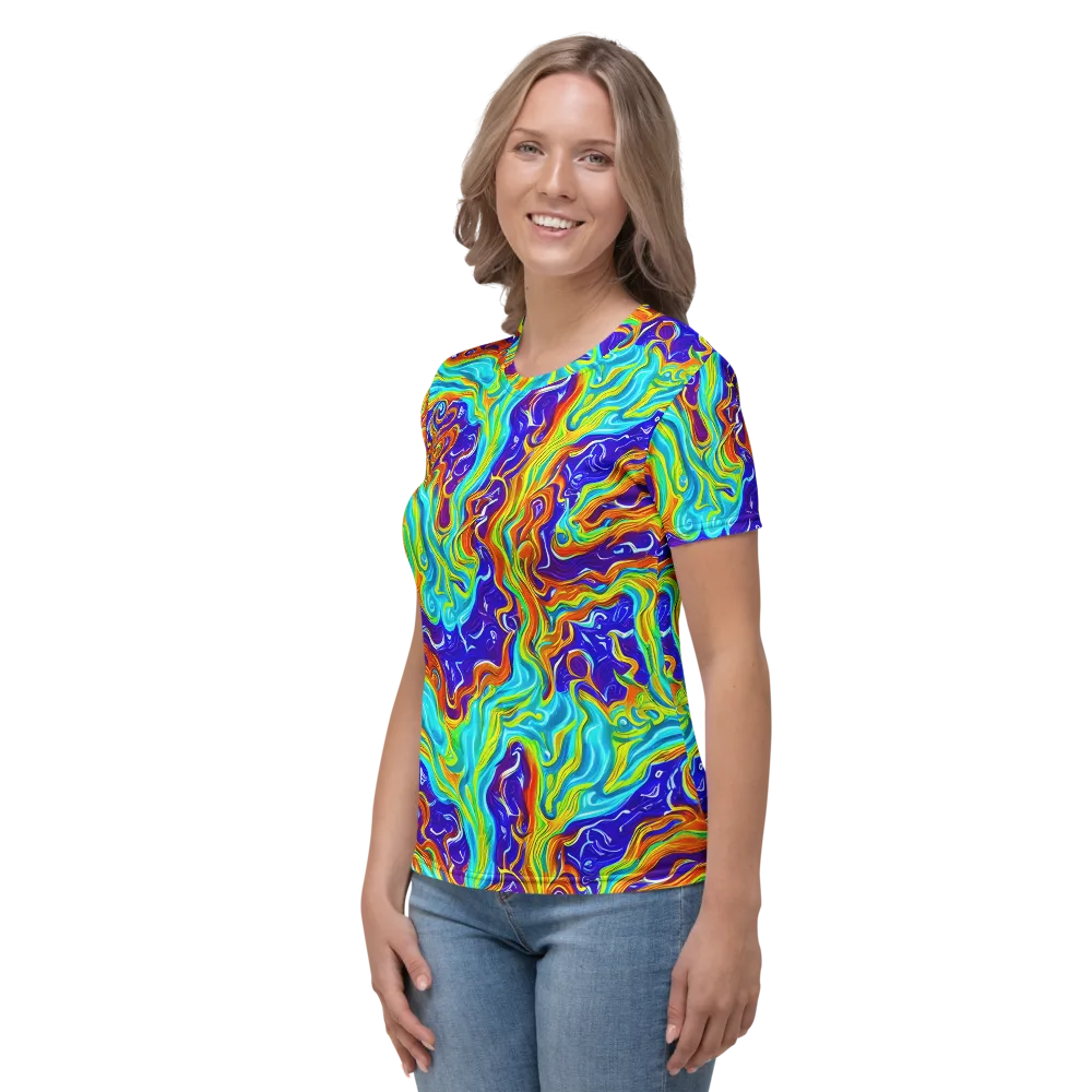 Liquid Carnival on Women's Crew Neck T-Shirt — Left