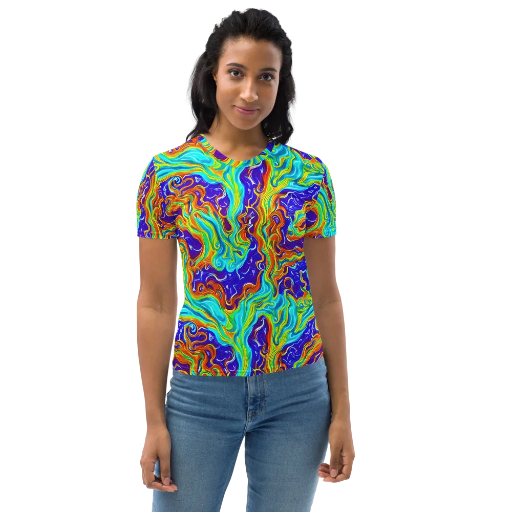 Liquid Carnival on Women's Crew Neck T-Shirt — Front