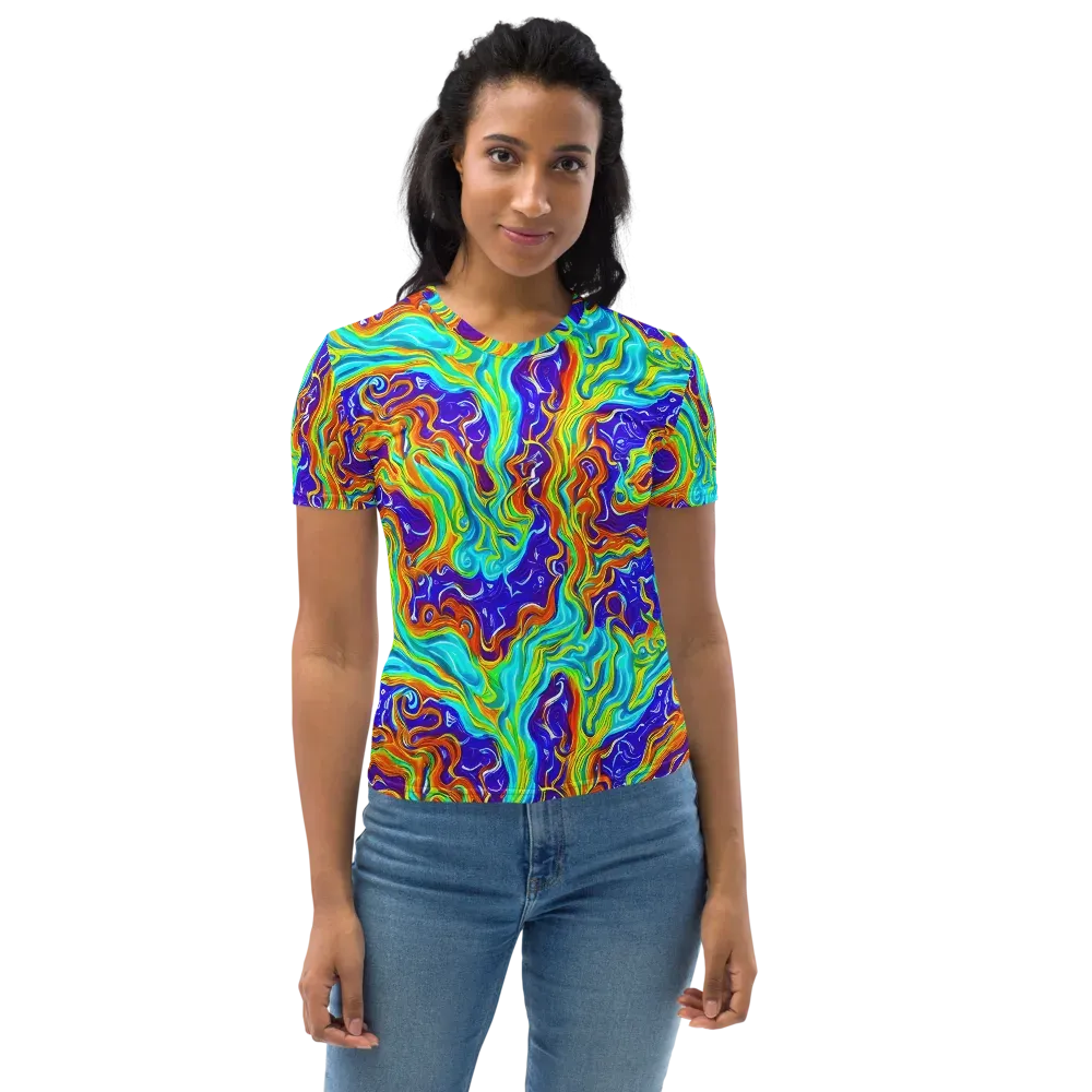 Liquid Carnival on Women's Crew Neck T-Shirt — Front