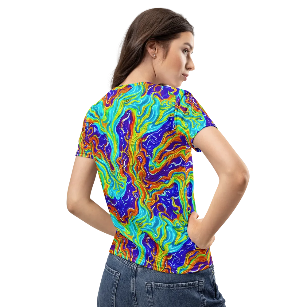 Liquid Carnival on Women's Crew Neck T-Shirt — Back