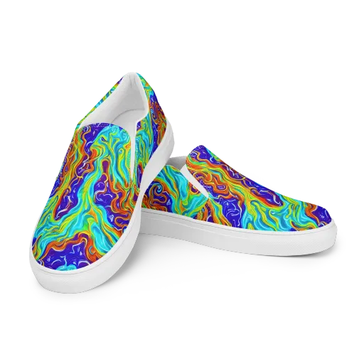 Liquid Carnival on a Men's Slip-On Canvas Shoes