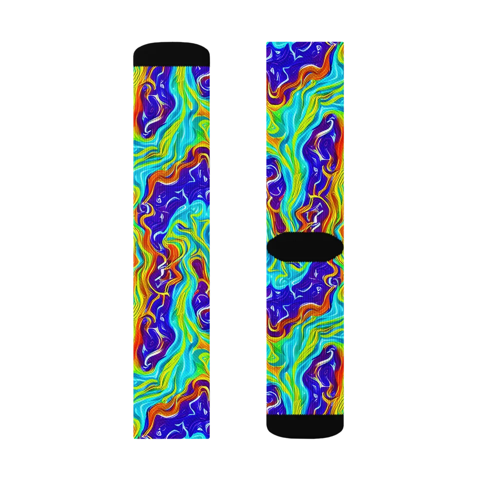 Liquid Carnival on Socks — Left Sock