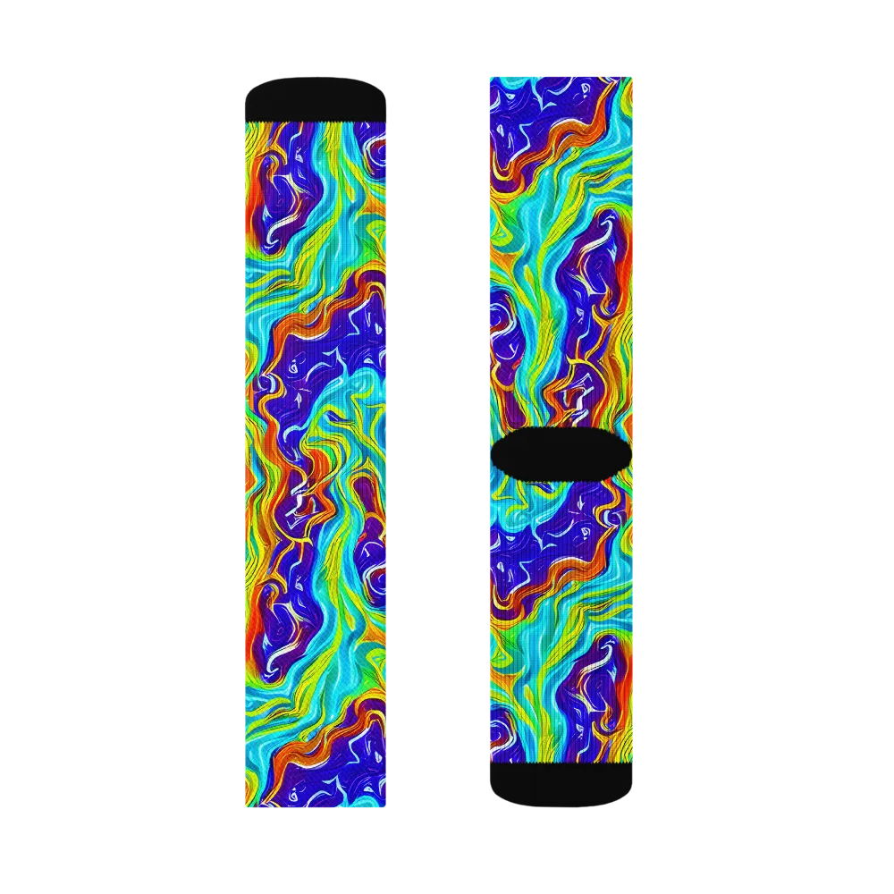 Liquid Carnival on Socks — Right Sock