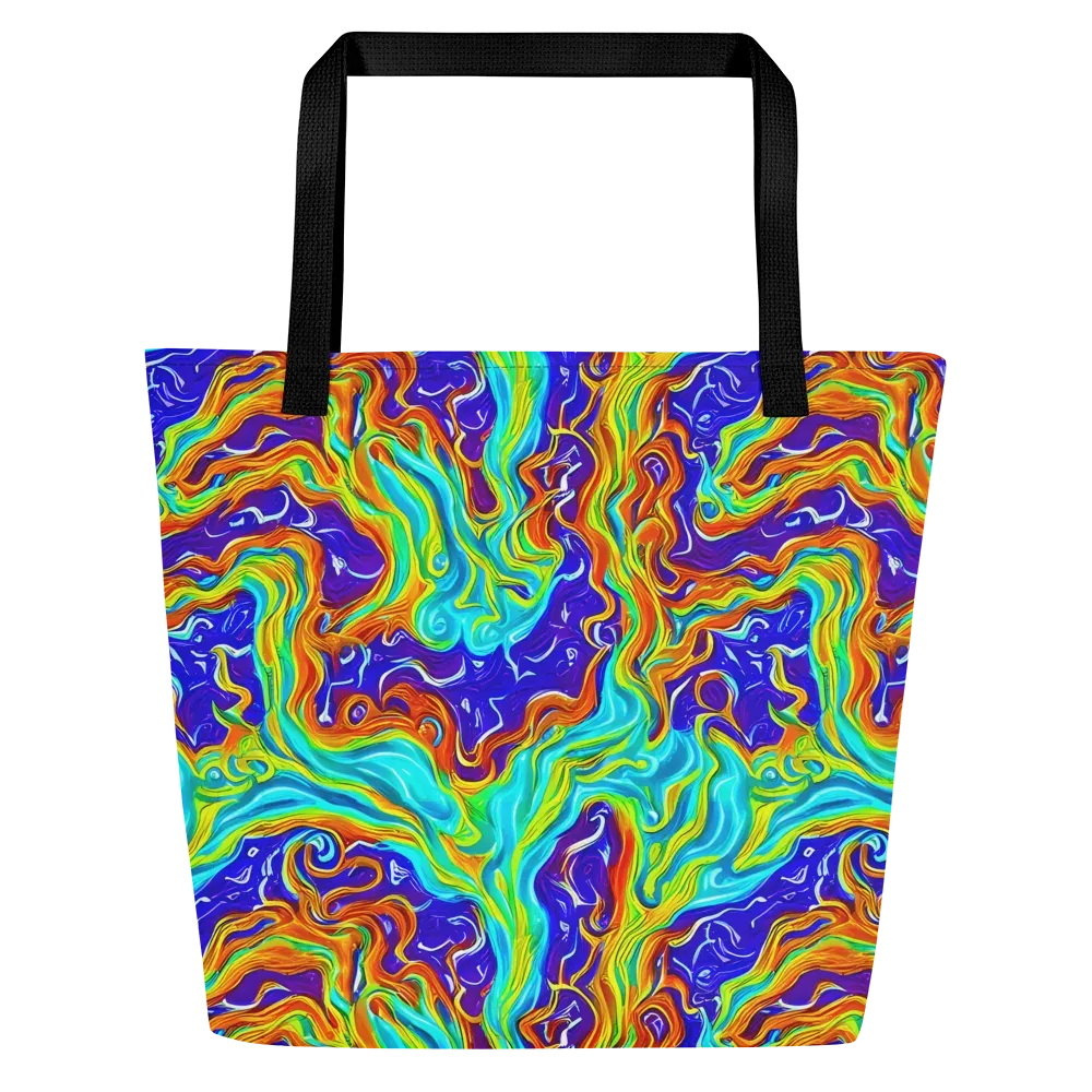Liquid Carnival on Large Tote Bag W/ Pocket — Front
