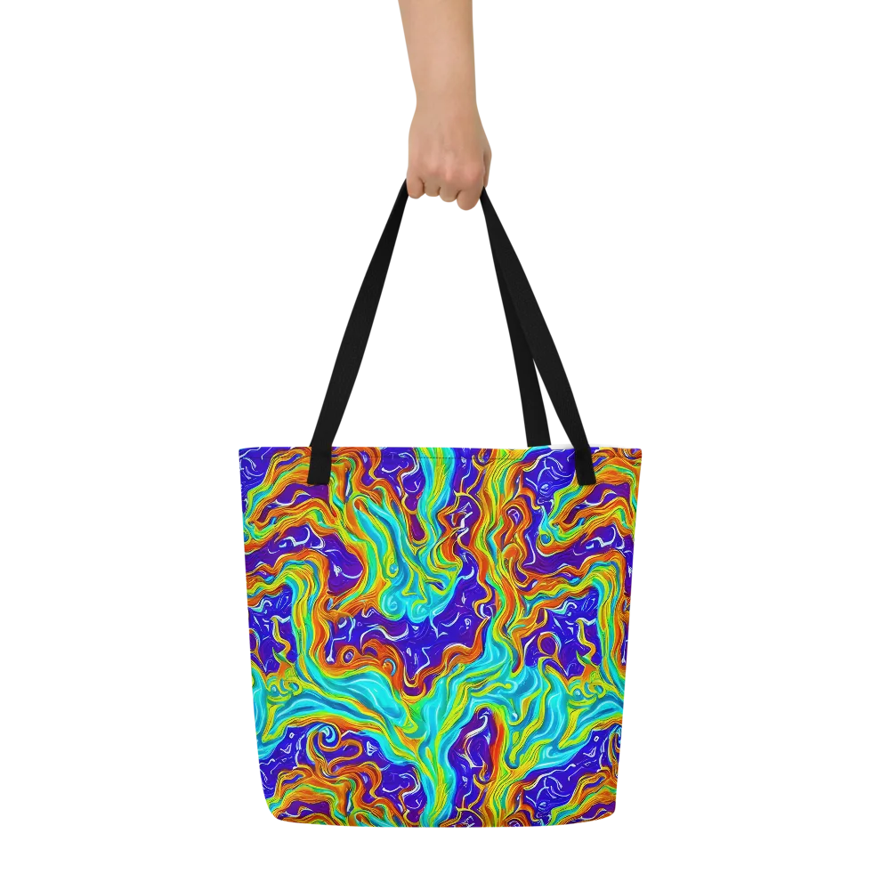 Liquid Carnival on Large Tote Bag W/ Pocket — Front