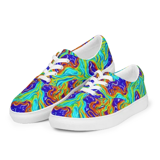 Liquid Carnival on a Men's Lace-Up Canvas Shoes