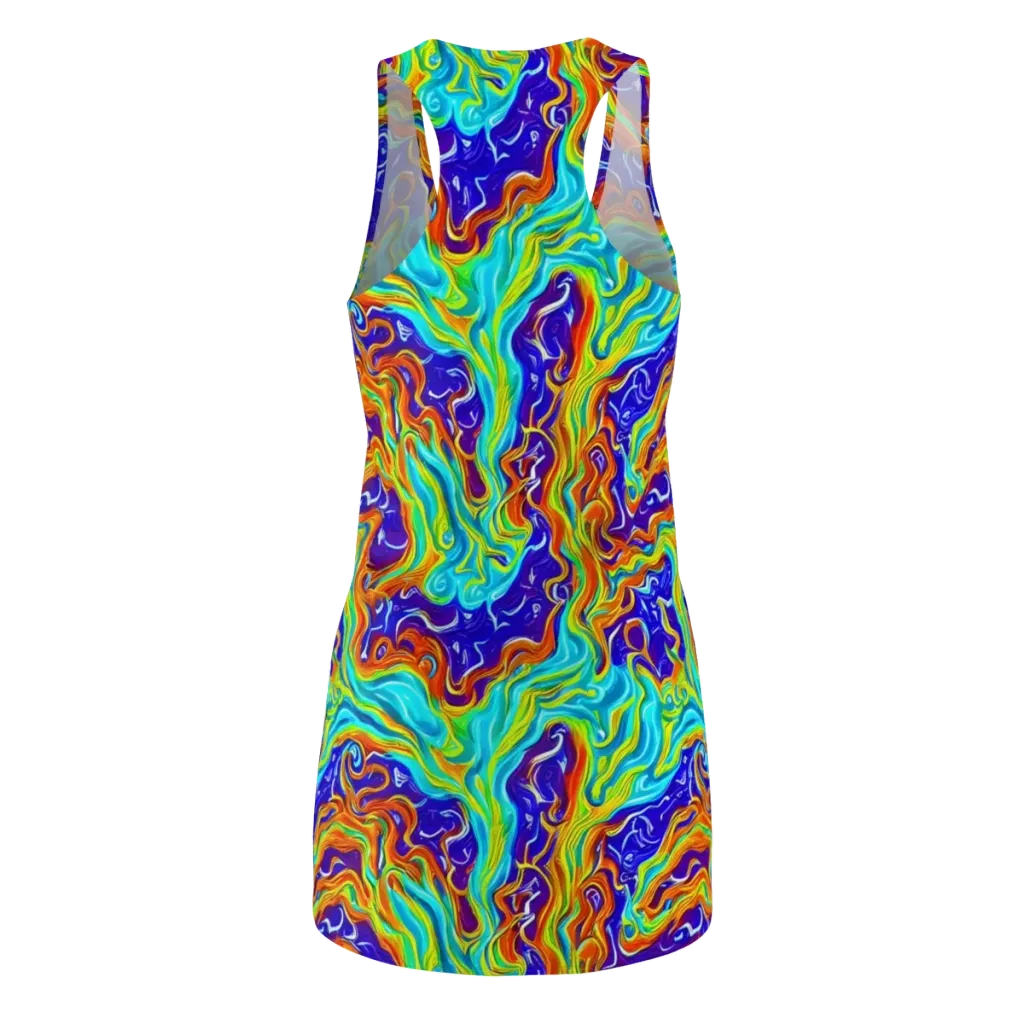 Liquid Carnival on Racerback Dress — Back