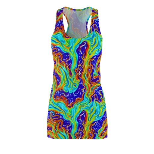 Liquid Carnival on a Racerback Dress