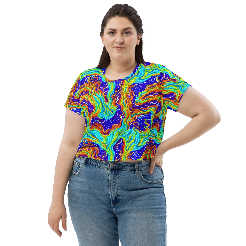 Liquid Carnival on Crop Tee — Front